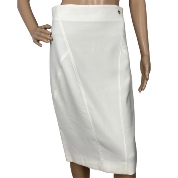 VERSACE COLLECTION WHITE PENCIL SKIRT - Picture 1 of 10